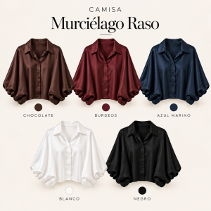 Camisa murciélago raso