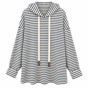 Sudadera rayas capucha - Imagen 4