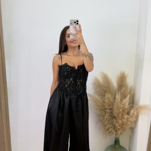 Pantalón puño raso - Negro - Imagen 7