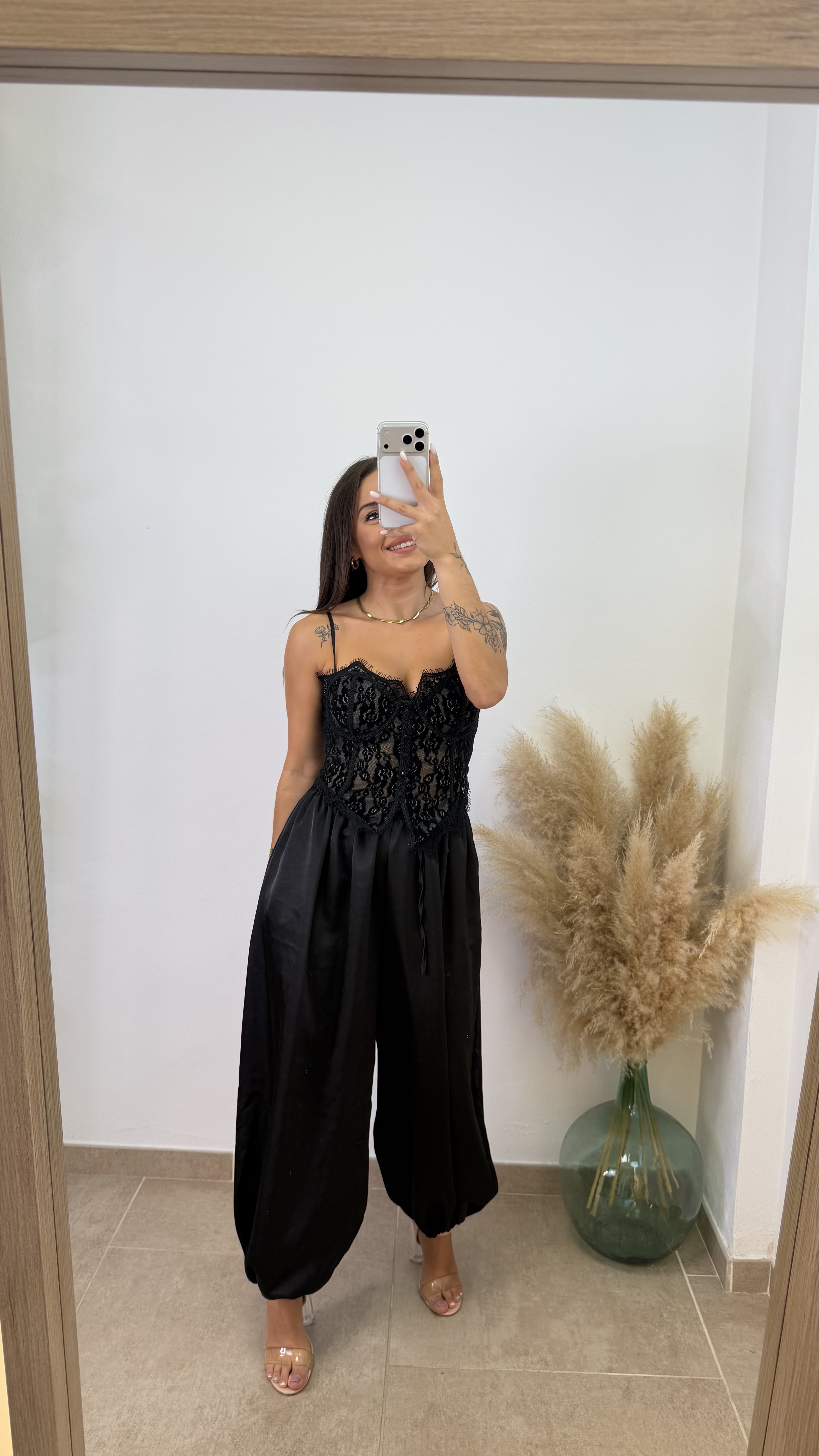 Pantalón puño raso - Negro - Imagen 7
