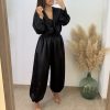 Pantalón puño raso - Negro