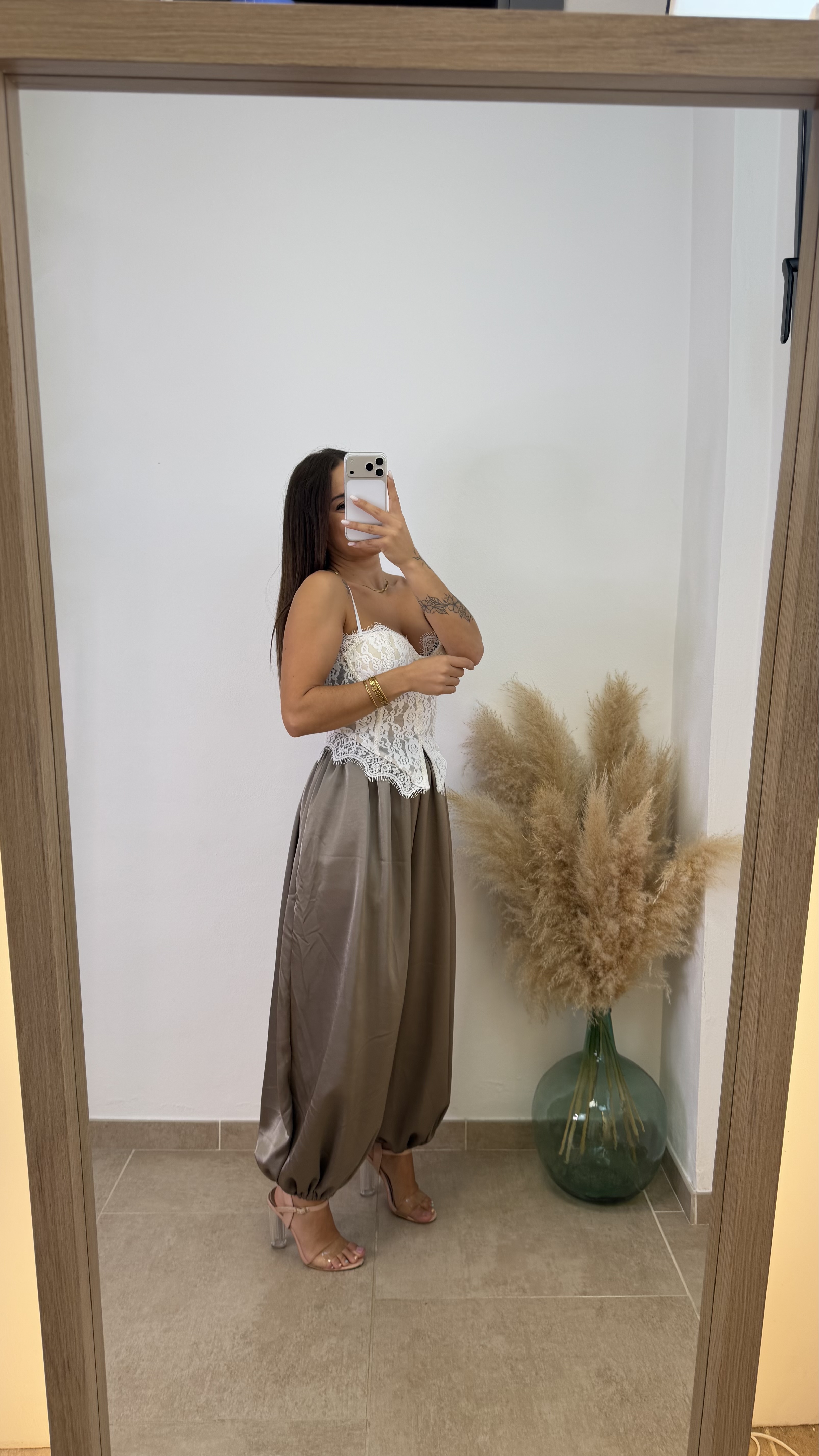 Pantalón puño raso - Taupé - Imagen 4