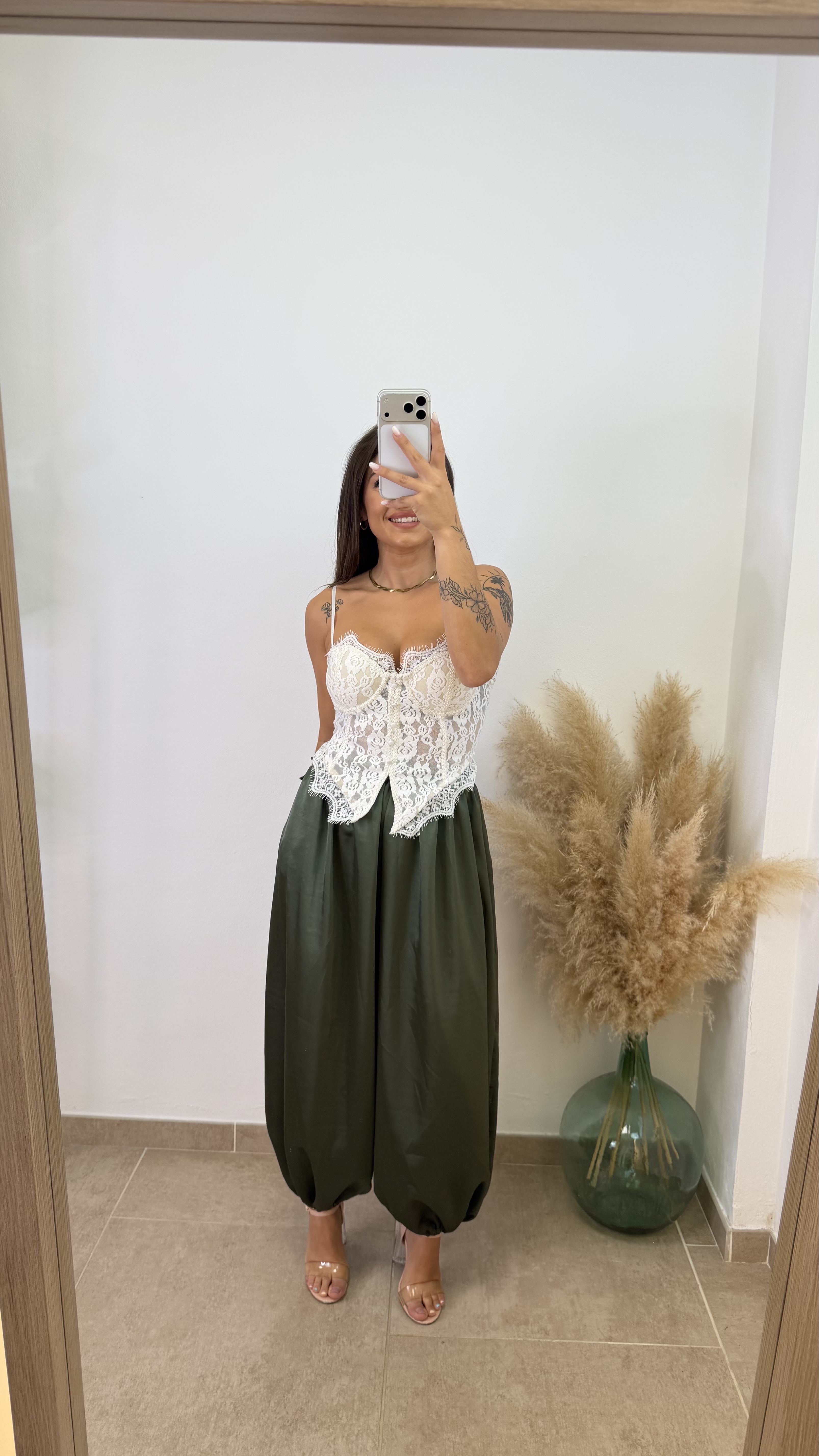 Pantalón puño raso - Verde Militar - Imagen 4
