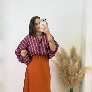 Camisa murciélago - Rayas burdeos - Imagen 7