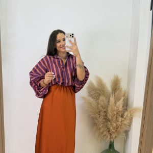 Camisa murciélago - Rayas burdeos - Imagen 6