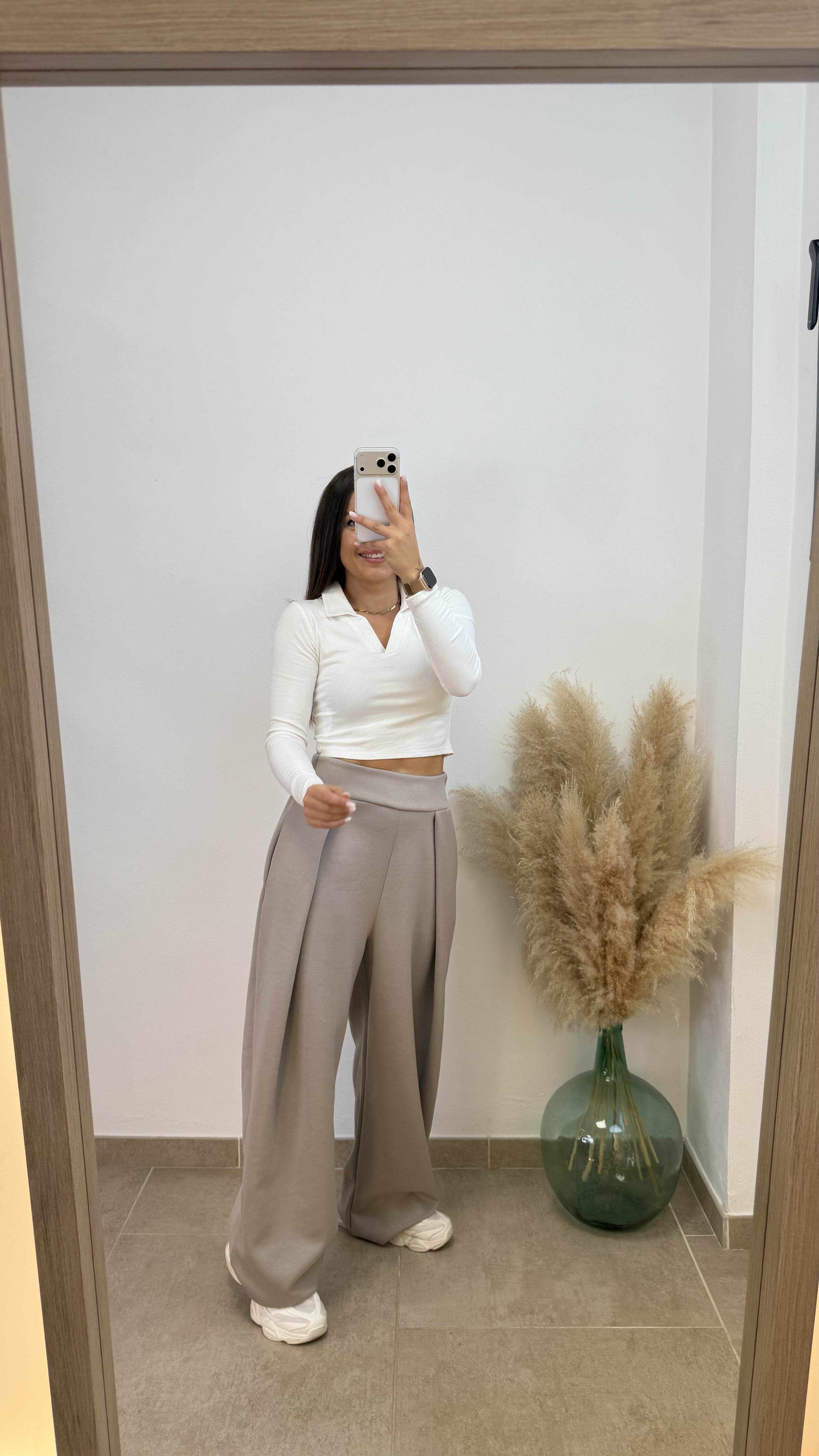 Pantalón chándal plisado - Taupe - Imagen 2