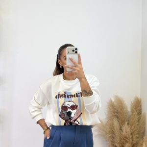 Sudadera perro - Cherish - beige y celeste - Imagen 4
