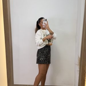 Falda pantalón leopardo - Verde - Imagen 3
