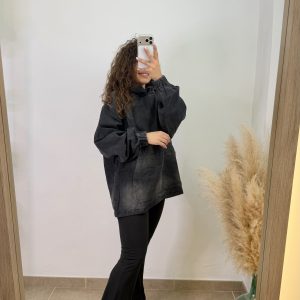 Sudadera vaquera I Negro I W010-1 - Imagen 6