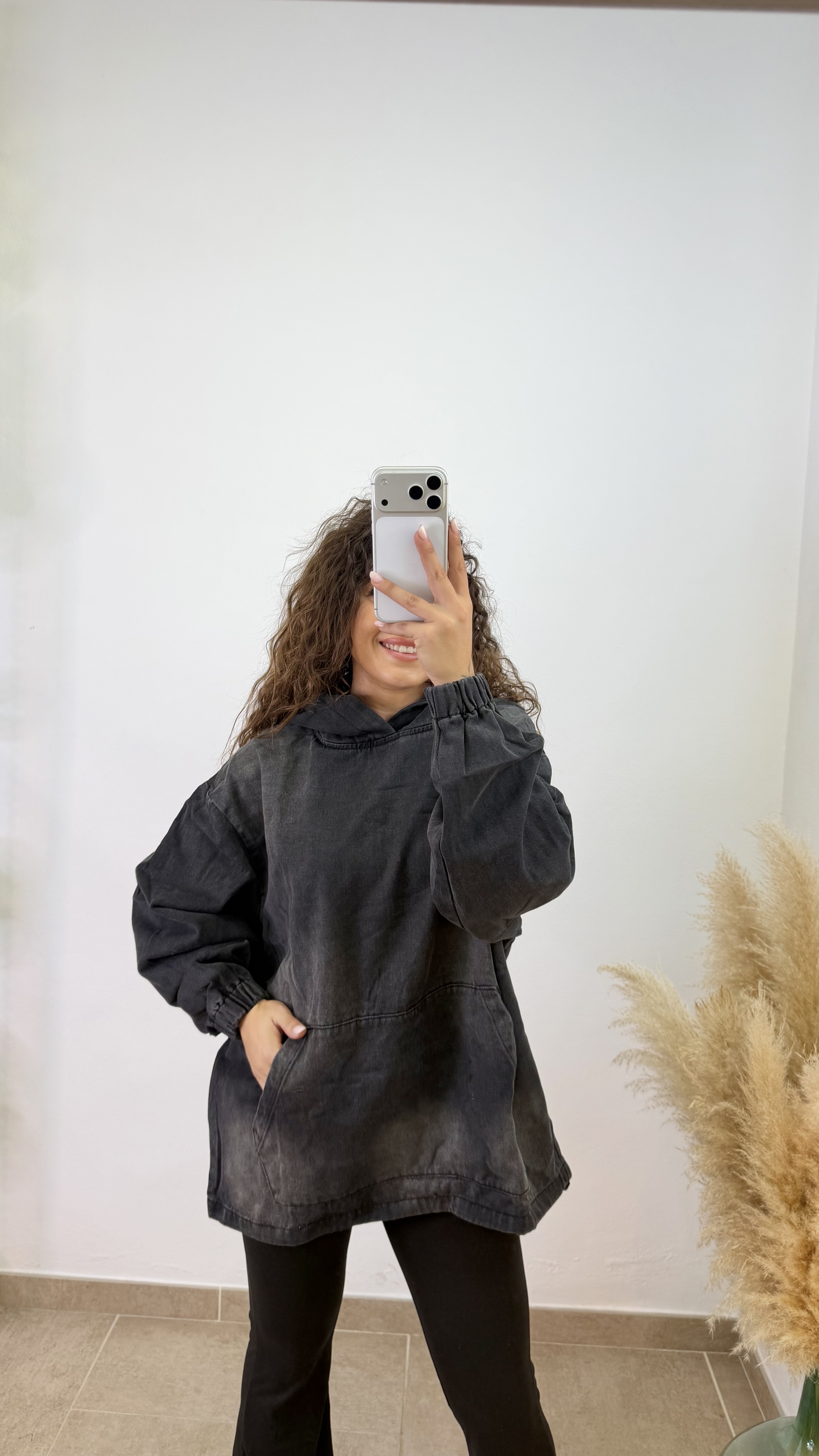 Sudadera vaquera I Negro I W010-1 - Imagen 5