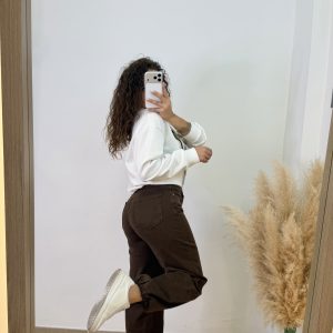 Alternative view of Pantalón vaquero  globo puño - taupe
