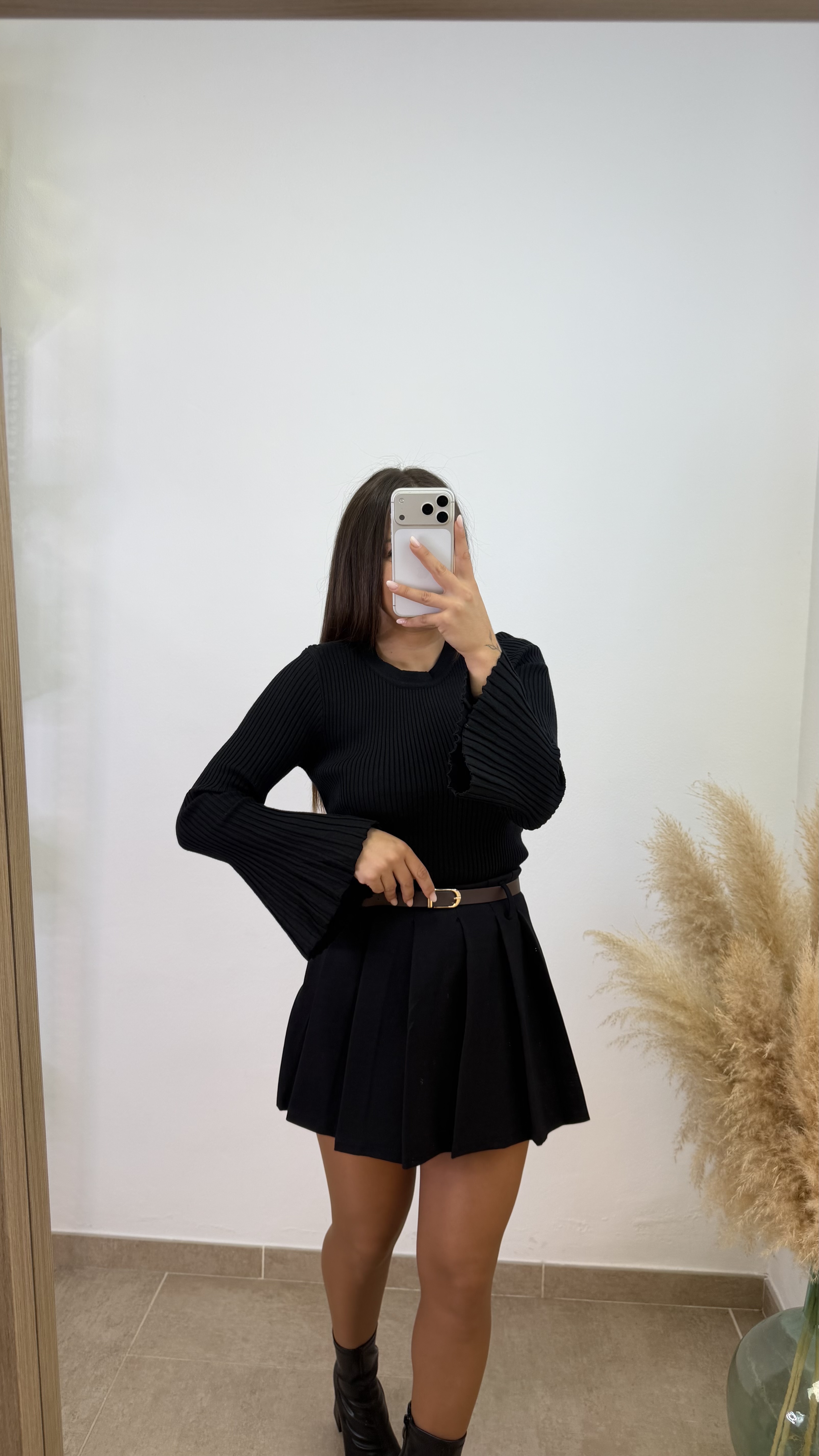 Jersey manga campana - Negro
