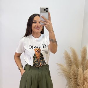 Camiseta estampada perro classic