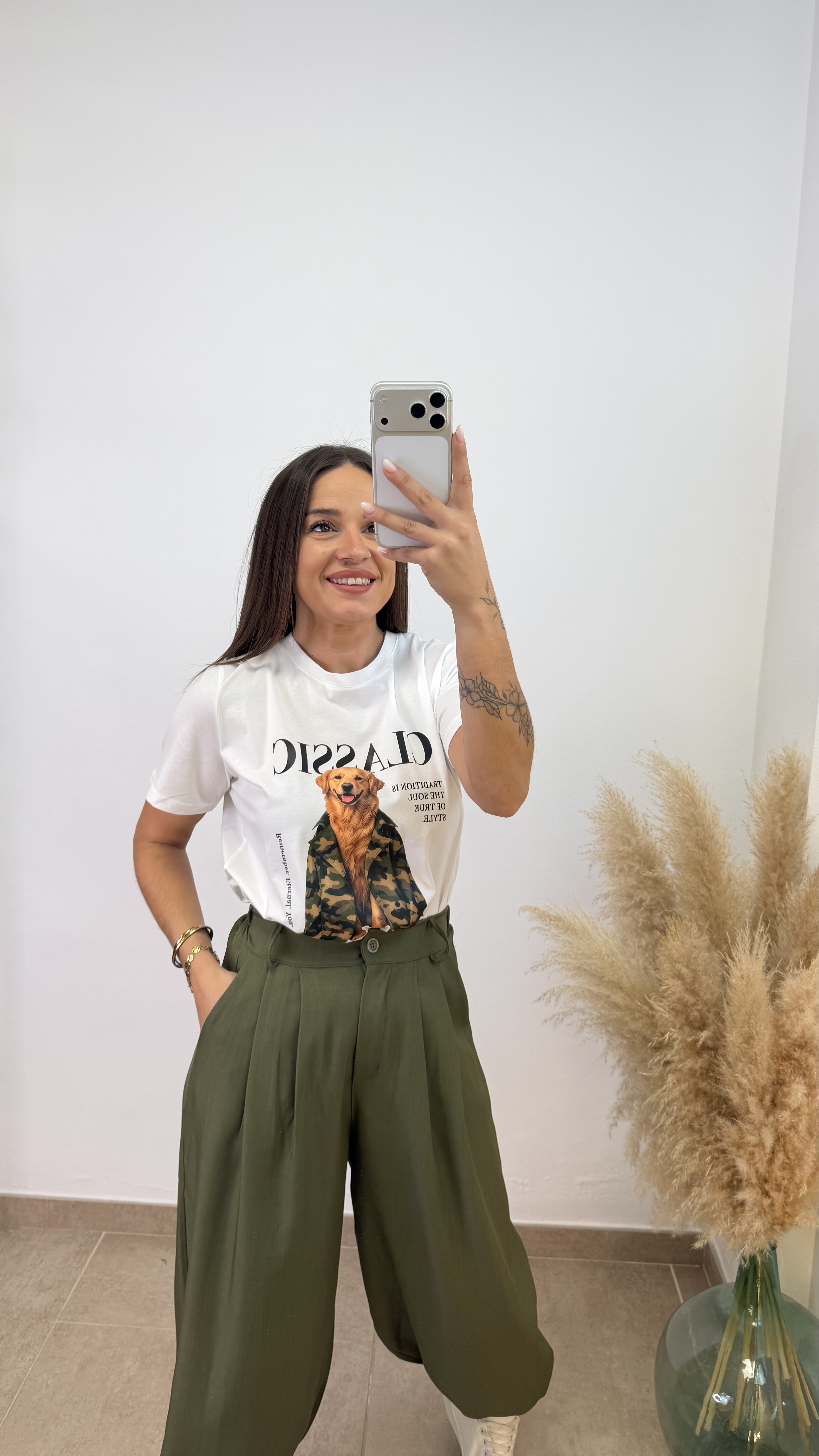 Camiseta estampada perro classic