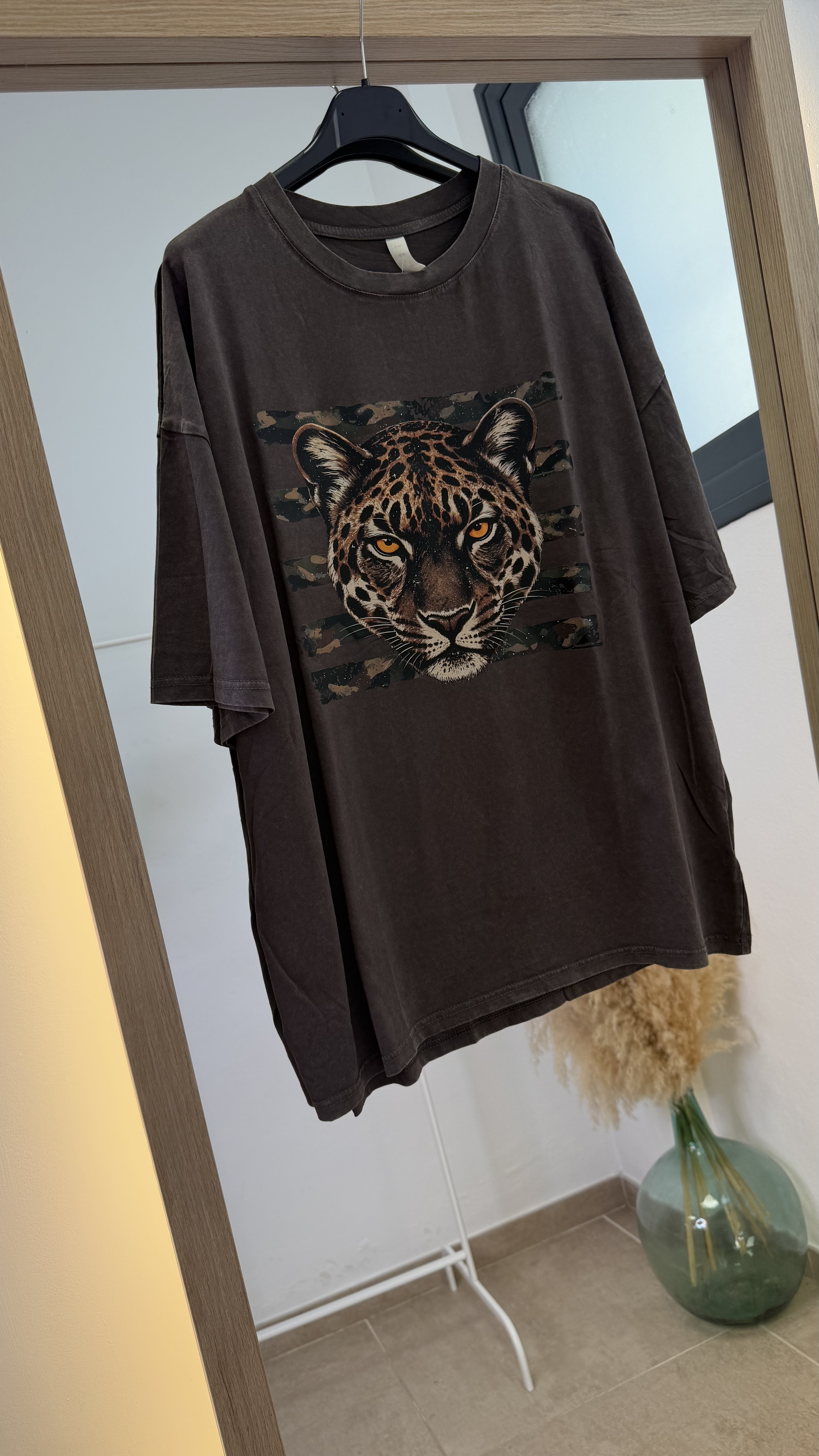 Camiseta estampada lavada tigre - Imagen 2