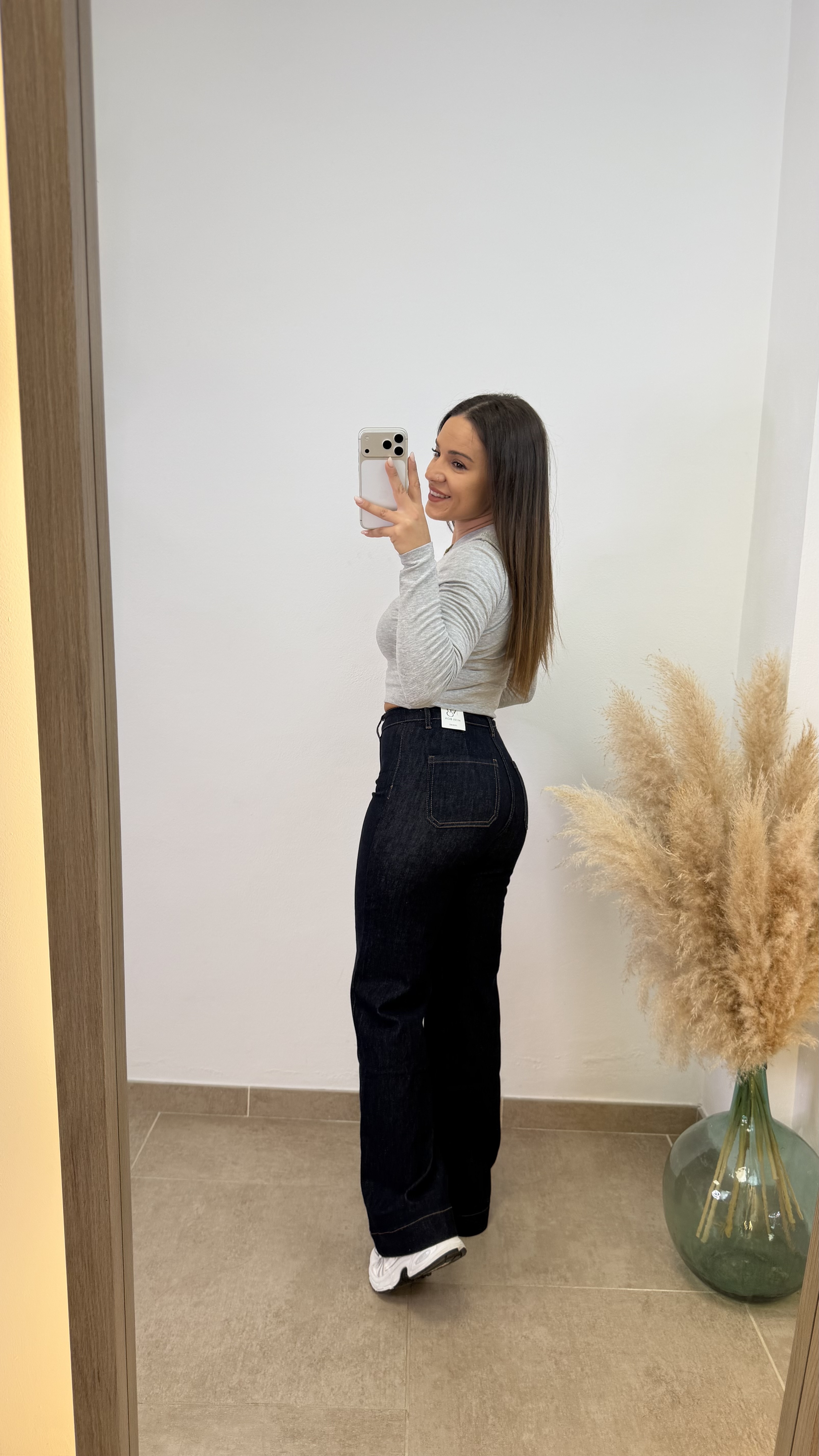 Pantalón vaquero oscuro Leyre - Faja incorporada - Imagen 2