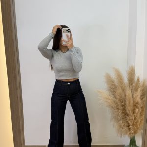 Pantalón vaquero oscuro Leyre - Faja incorporada - Imagen 4