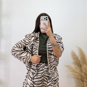 Bomber cebra - Verde militar