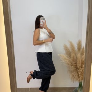Pantalón globo lazo raya diplomática - Imagen 4
