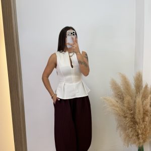Pantalón globo lazo raya diplomática - Imagen 3
