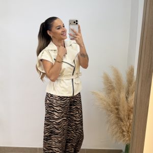 Chaleco polipiel - Beige - Imagen 5