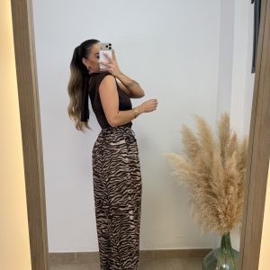 Pantalón balloon cebra - Taupe - Imagen 6