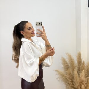 Falda pantalón polipiel - Burdeos - Imagen 4