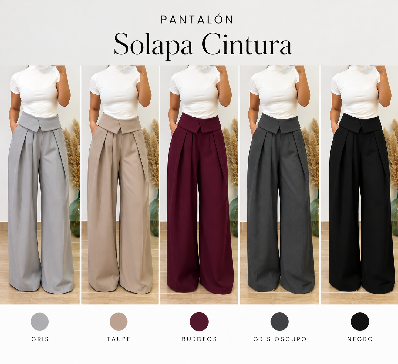Pantalón solapa cintura
