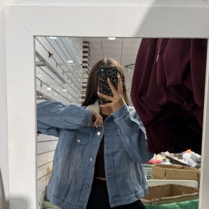 Chaqueta Vaquera con pelito y borreguito cuello - Imagen 5