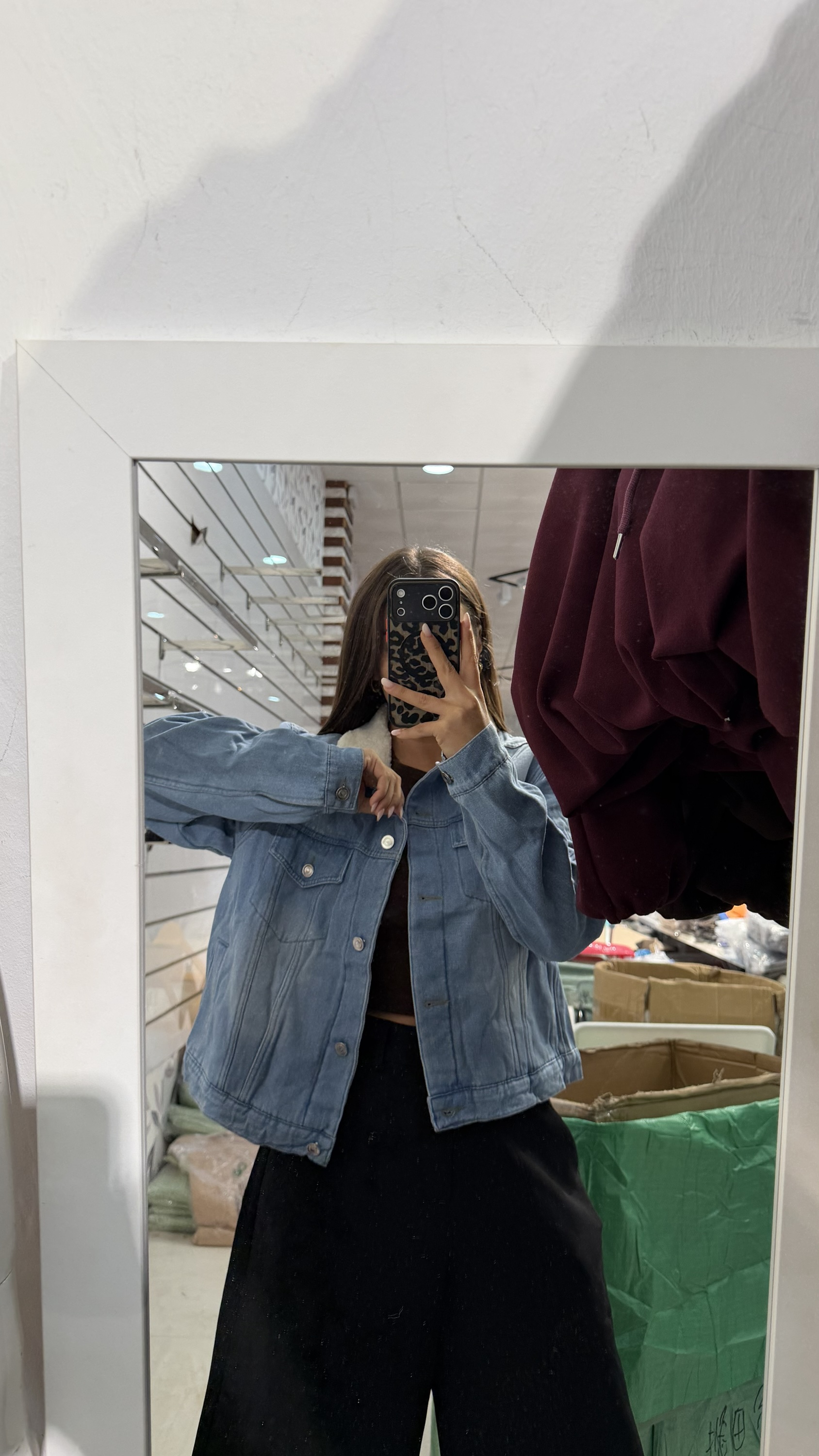 Chaqueta Vaquera con pelito y borreguito cuello - Imagen 5